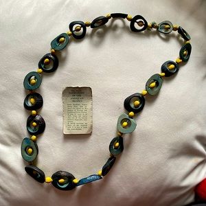 Vintage handmade Tagua ivory necklace